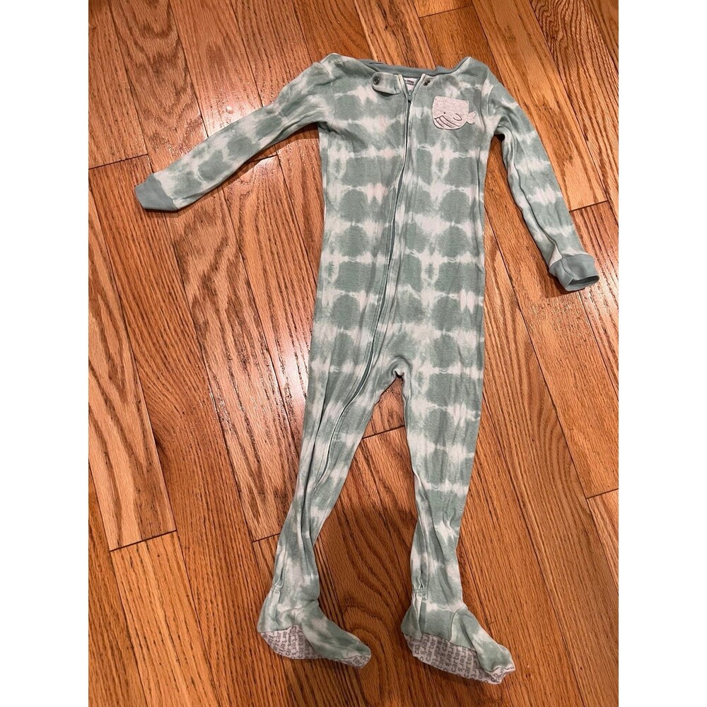 Carter's Pajamas Cotton sleepwear snug fit footsie 3T, turquoise green